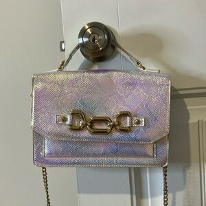 Aldo Iridescent Pearl Shoulder Bag with Gold Hardware
